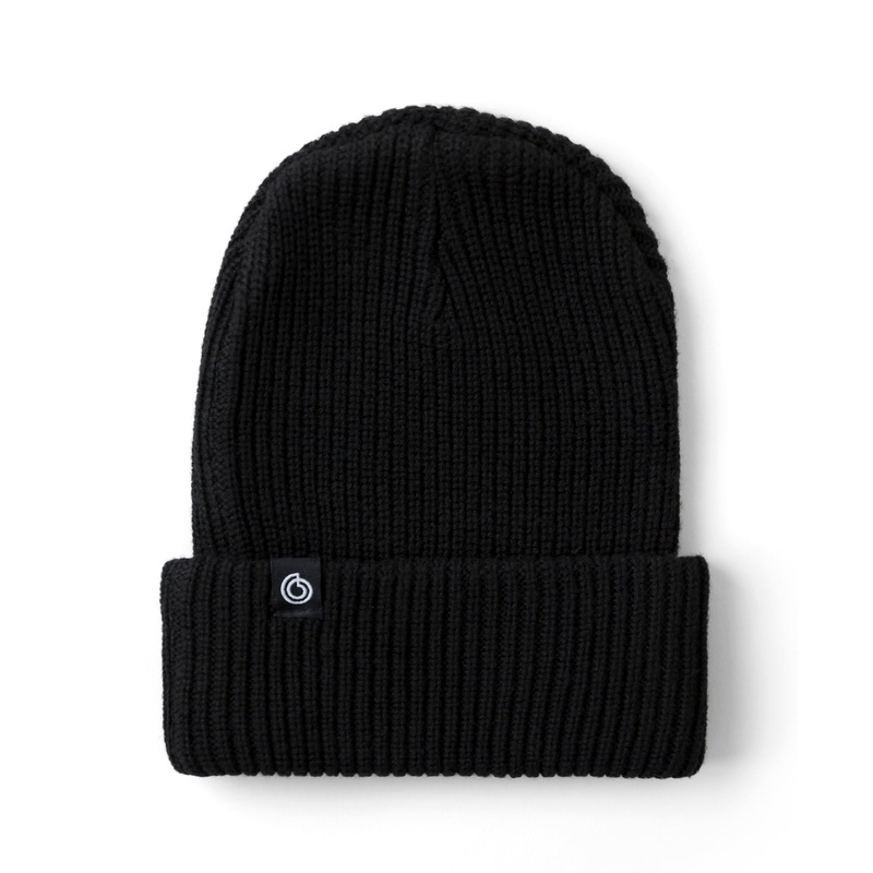 Black Bamboo Knit Beanie