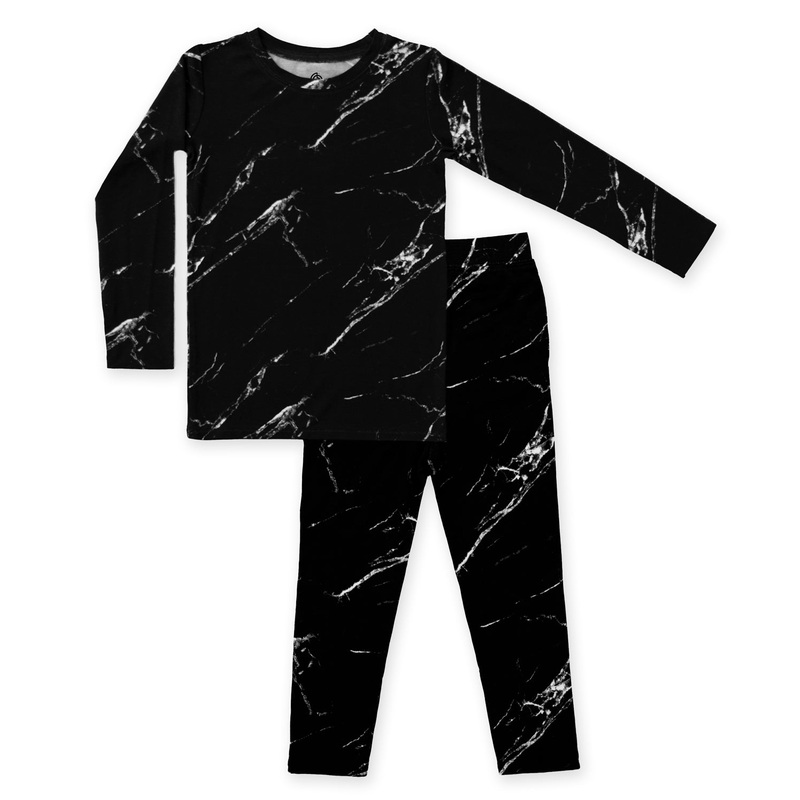 Black Marble Two-Piece Set|2T|3T|4T|5/6Y|7/8Y|9/10Y|Short Sleeve|Long Sleeve