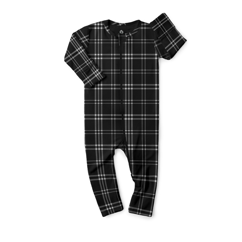 Black Plaid LUXIE|Newborn|0-3m|3-6m|6-12m|12-18m|18-24m