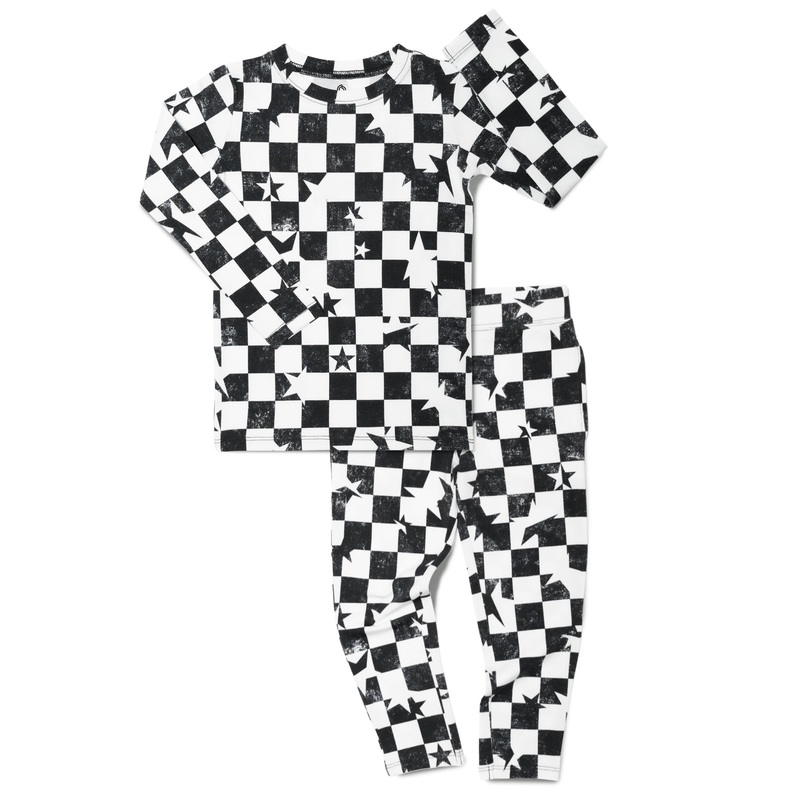 Black & White Checkered Star Two-Piece Set