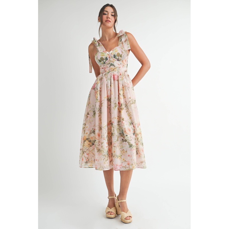 Floral Printed Midi Dress|S|M|L