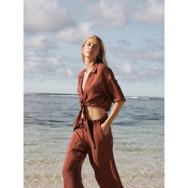 Lucid Tie Shirt – Burgundy|Burgundy|S-M|M-L