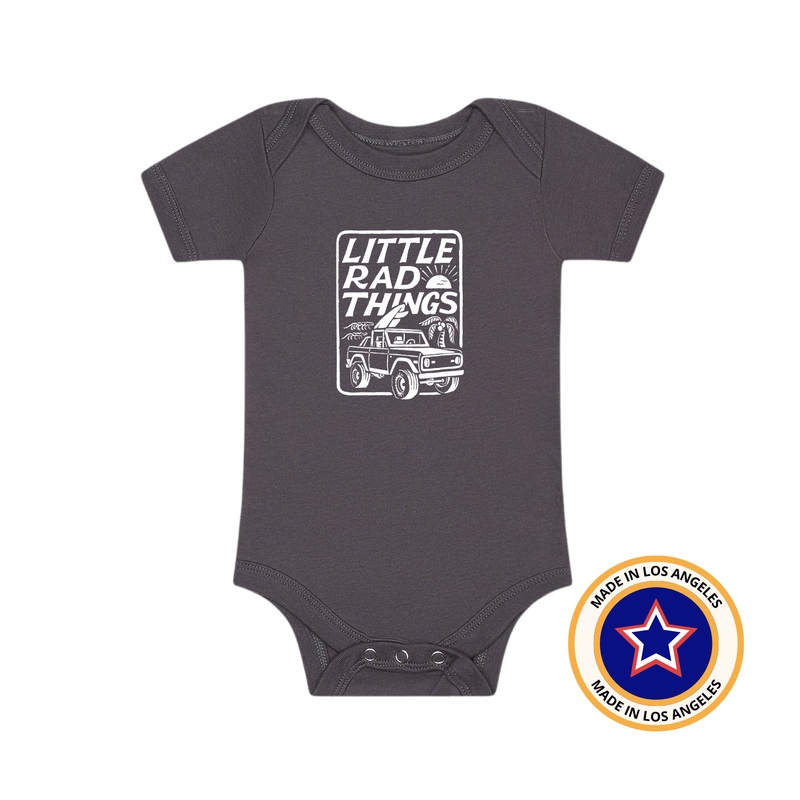 THE BRONCO LRT ONESIE – GREY|0-3M|3-6M|6-12M|12-18M|18-24M