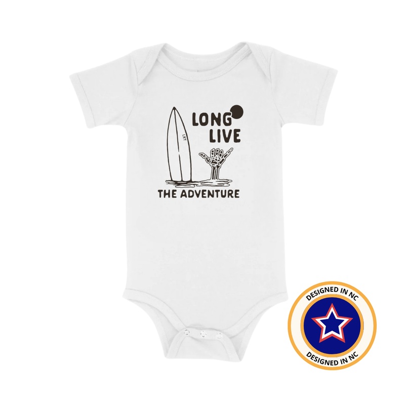 THE LONG LIVE ADVENTURE ONESIE – WHITE