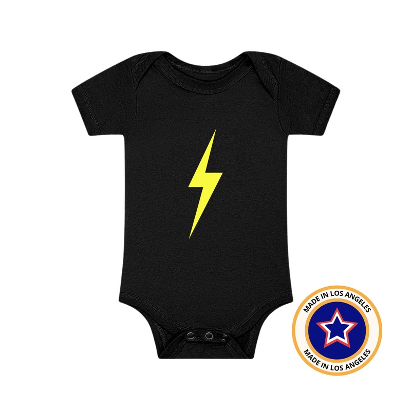 THE SPARK NEON YELLOW ONESIE – BLACK