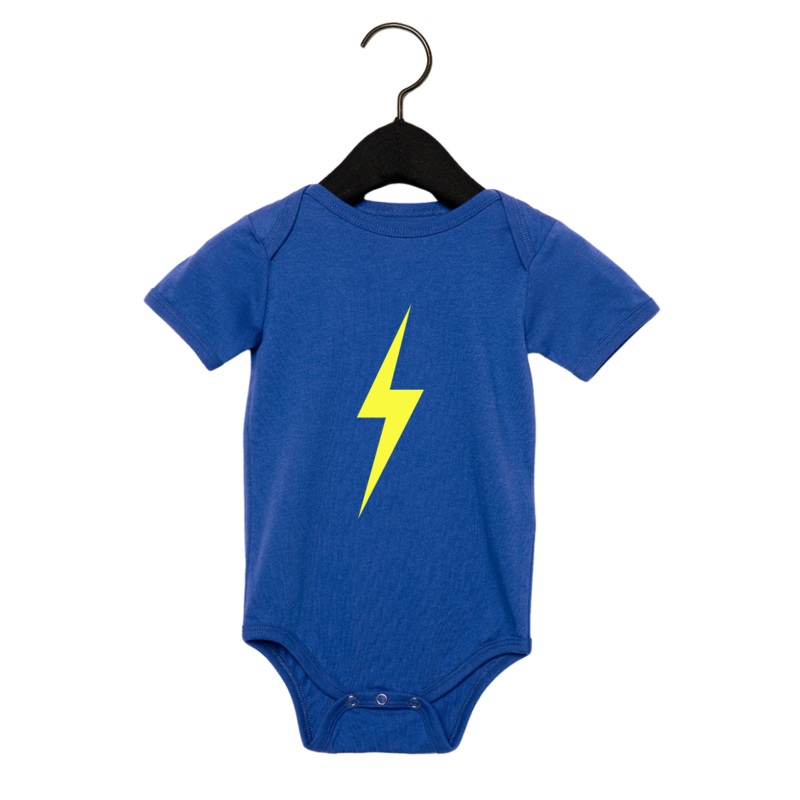 THE SPARK NEON YELLOW ONESIE – ROYAL