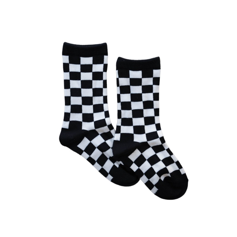 B&W Checker | Socks|8M-18M|18M-3Y|3-5Y|5-8Y|8-12Y|Adult