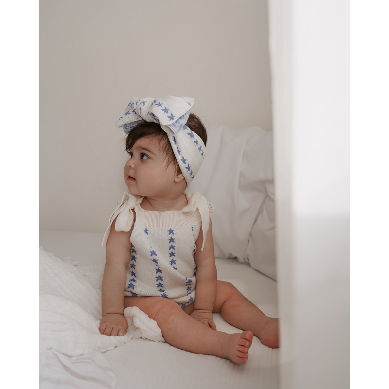Bright Stars Romper|Newborn|0-3m|3-6m|6-12m|12-18m|18-24m|White