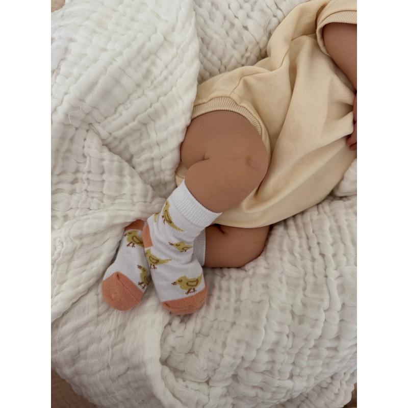 Ducklings Socks|0-12m|White