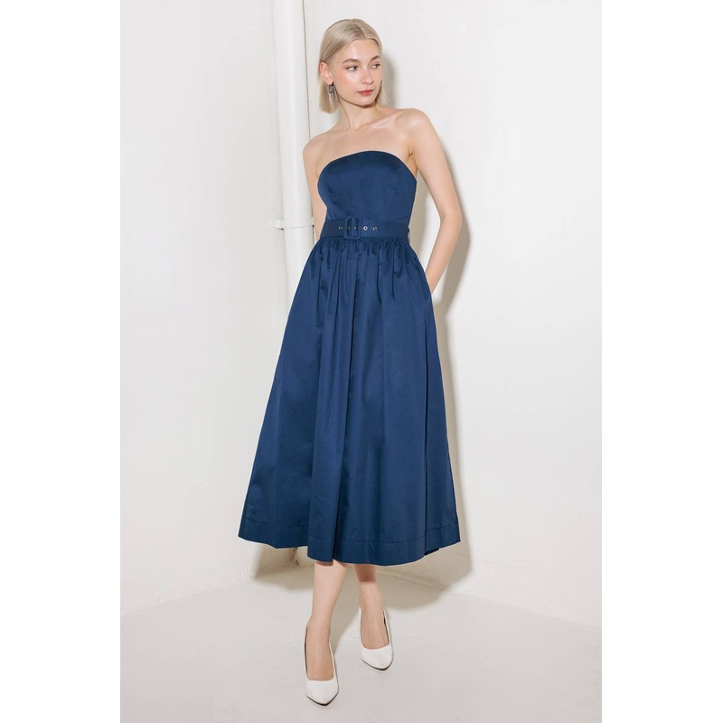 ENDLESSLY CHARMING WOVEN MIDI DRESS