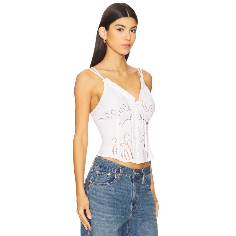 Free People Sweet Sammi Eyelet Top