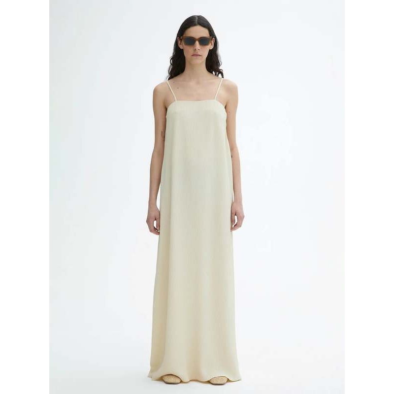 House of Dagmar Women’s Crinkled Tube Dress Marzipan White Size 34