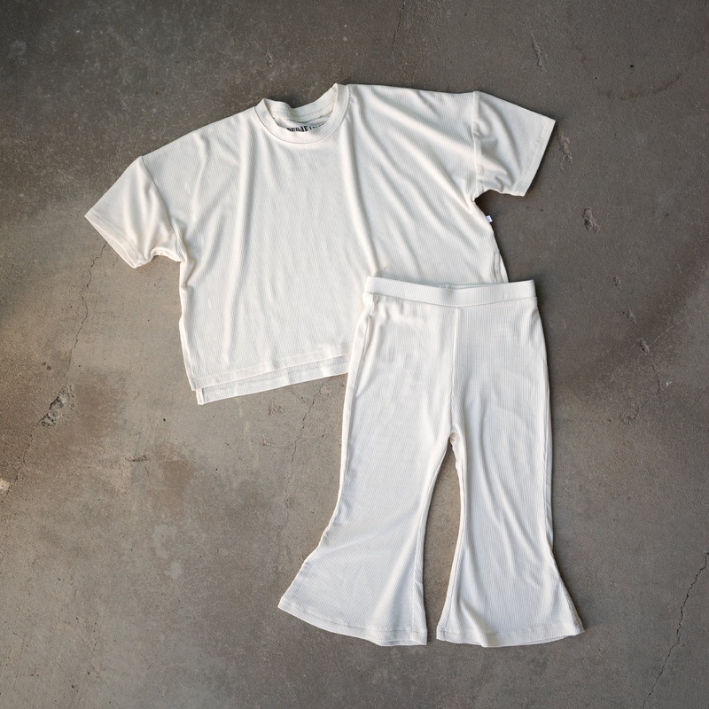 Ivory Ribbed | Girl’s Everyday Set