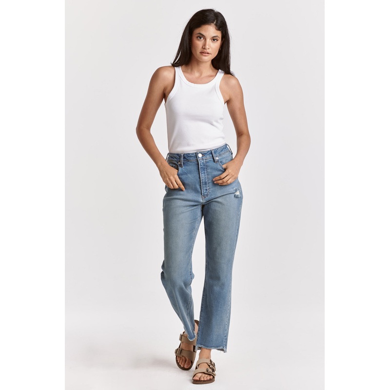 Jodi High Rise Cropped Straight