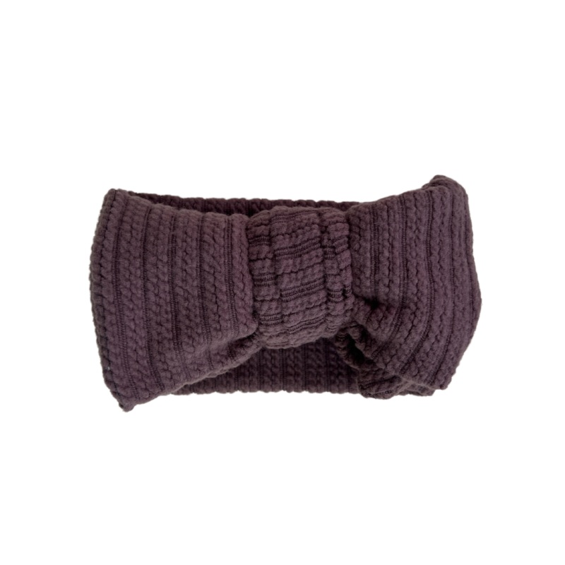 Luna + Luca Top Knot Headband – Brown