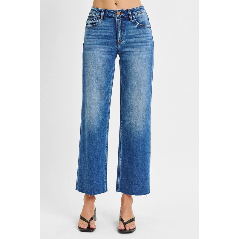 Mid Rise Crop Clean Cut Jeans|0|1|3|5|7|9|11|13