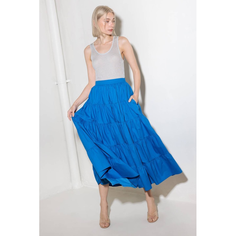 SIMPLY SPELLBOUND WOVEN FUL MIDI SKIRT