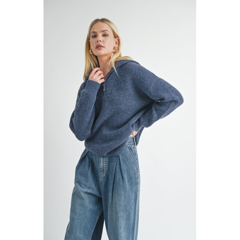Suzy Half Zip Sweater|Extra Small|Small|Medium|Large