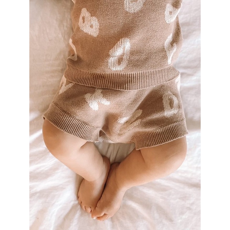 Alphabet Jacquard Bloomers|0-3m|3-6m|6-12m|12-18m|18-24m|Acorn/Beige