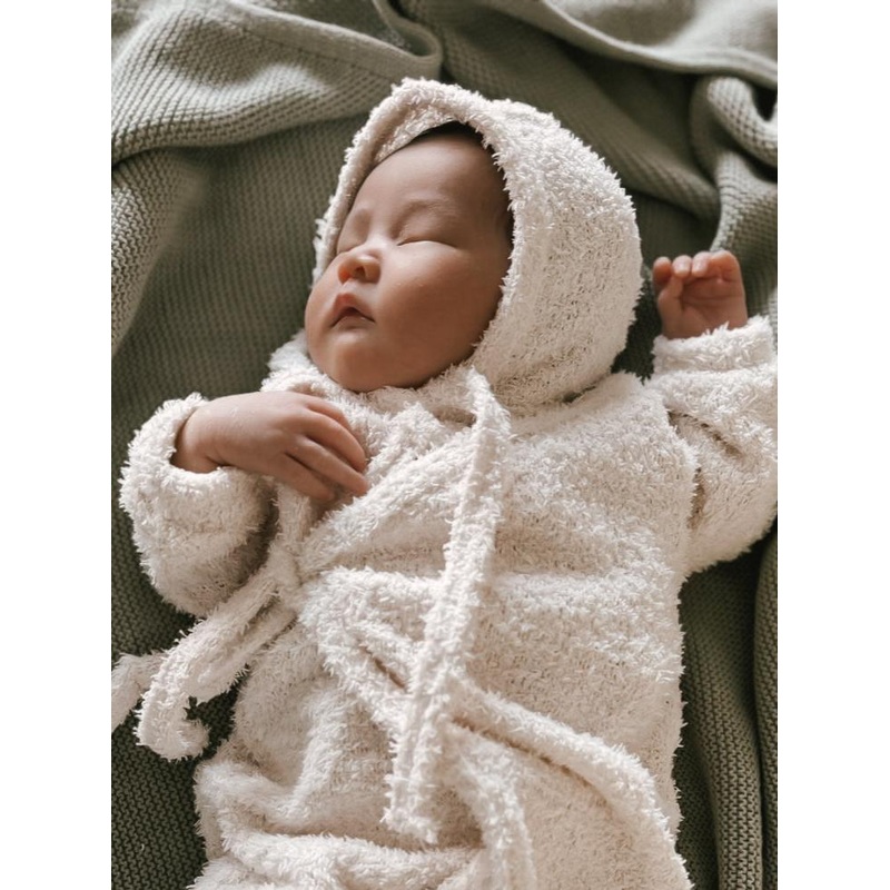 Luna + Luca Cozy Teddy Bonnet|0-6m|6-18m|Cream