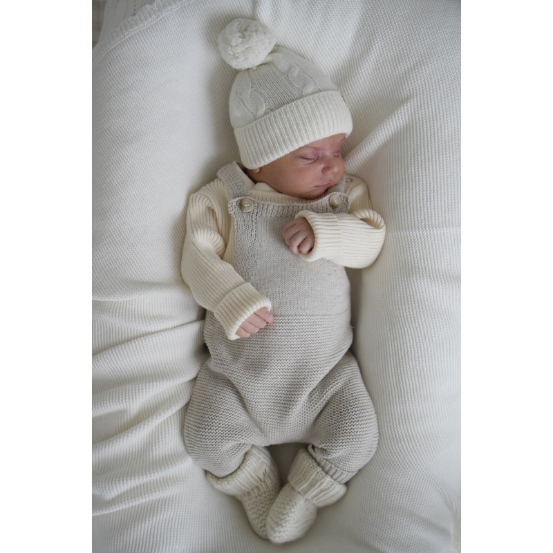 Luna + Luca Natural Knit Overalls