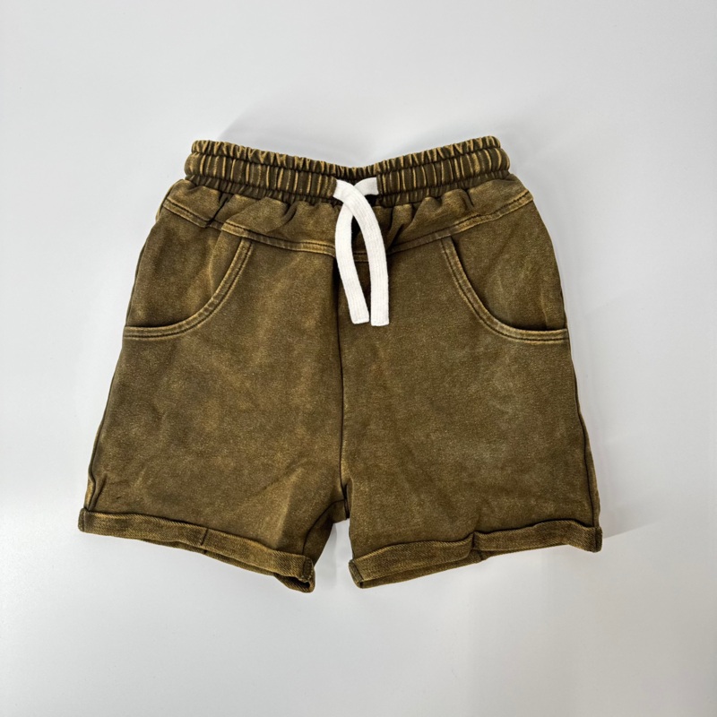 [PRE-ORDER] VINTAGE WASH SHORTS – ARMY GREEN