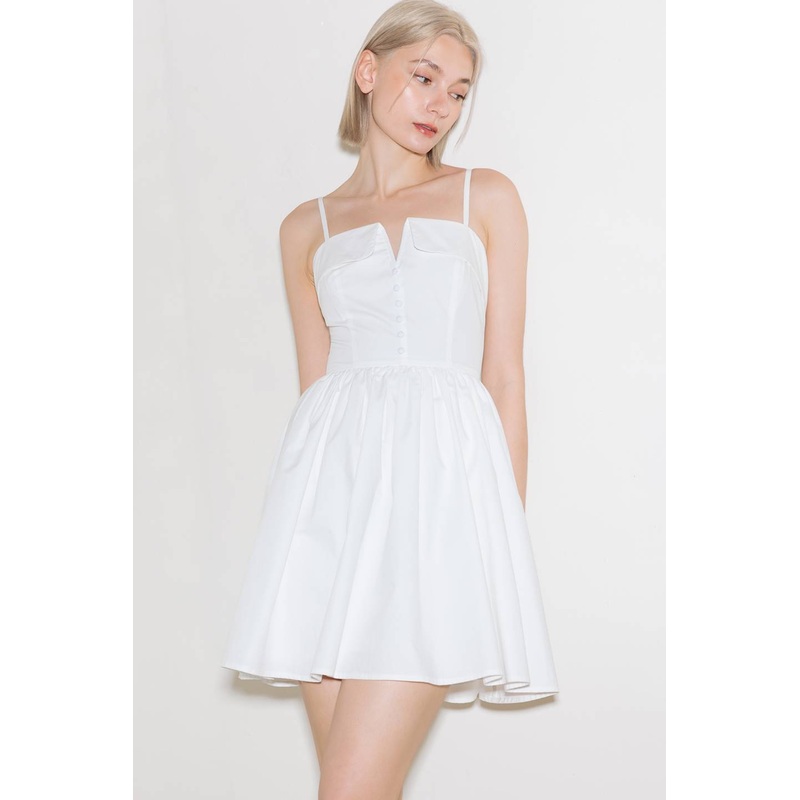 PURE ROMANCE WOVEN MINI DRESS|WHITE|S|M|L
