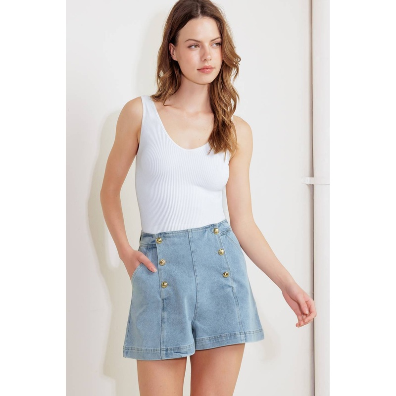 ANGEL WINGS AND CHAMOMILE WOVEN SKORT