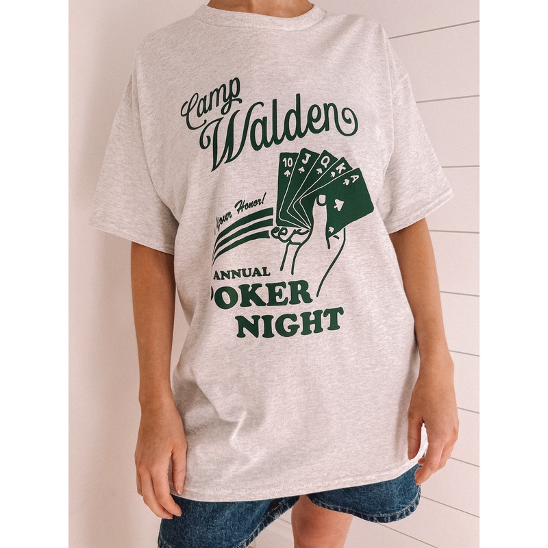 camp walden poker night tee – adult