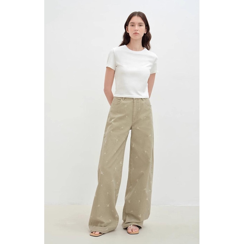 Carol Pie Jeans|S4-6|M8-10|L12-14|Light Green|Dark Green