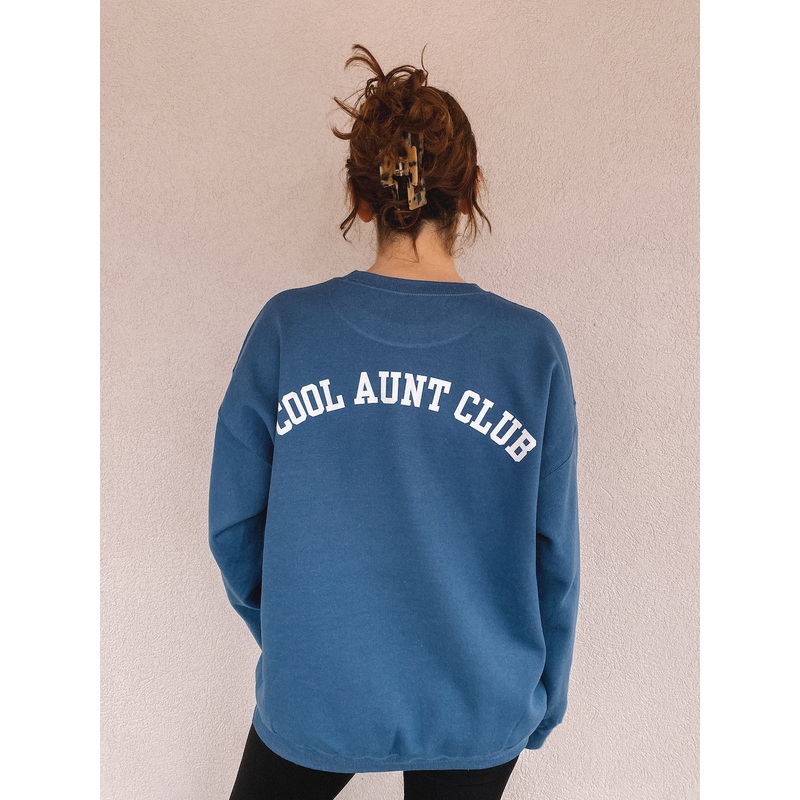 cool aunt club crewneck|black|brown|navy|forest green|indigo|light grey|light blue|light pink|S|M|L|XL|2XL|3XL