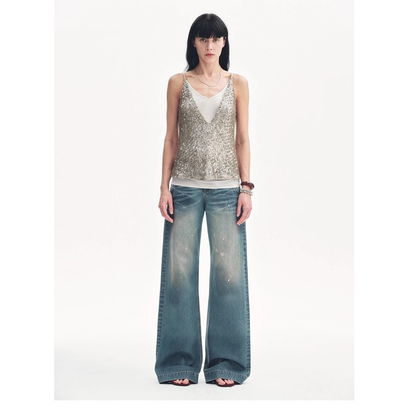 Dream Catcher Sequined Net Top