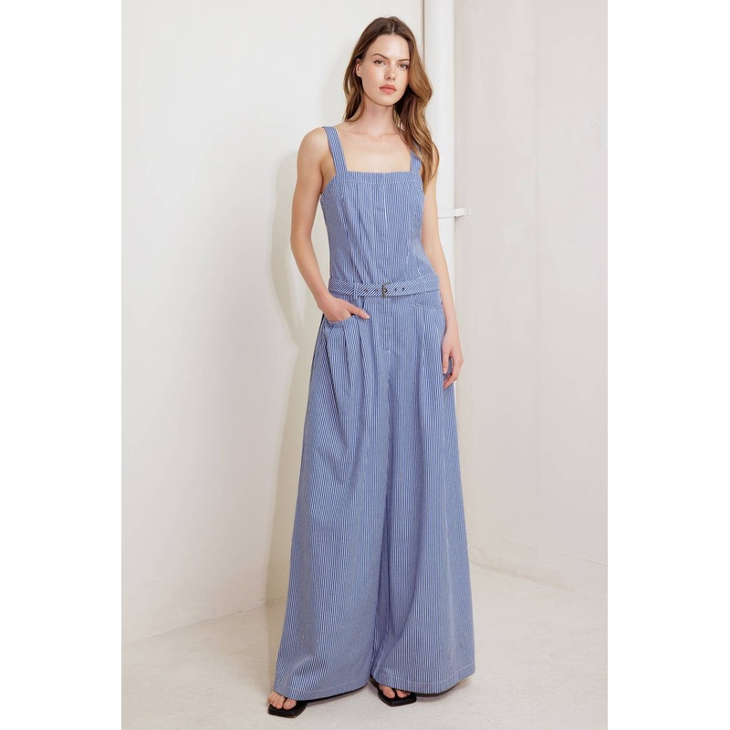 FRESH PETAL BLUE WOVEN JUMPSUIT