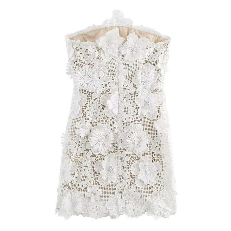 Lace Floral Dress|white|S|M|L|XL