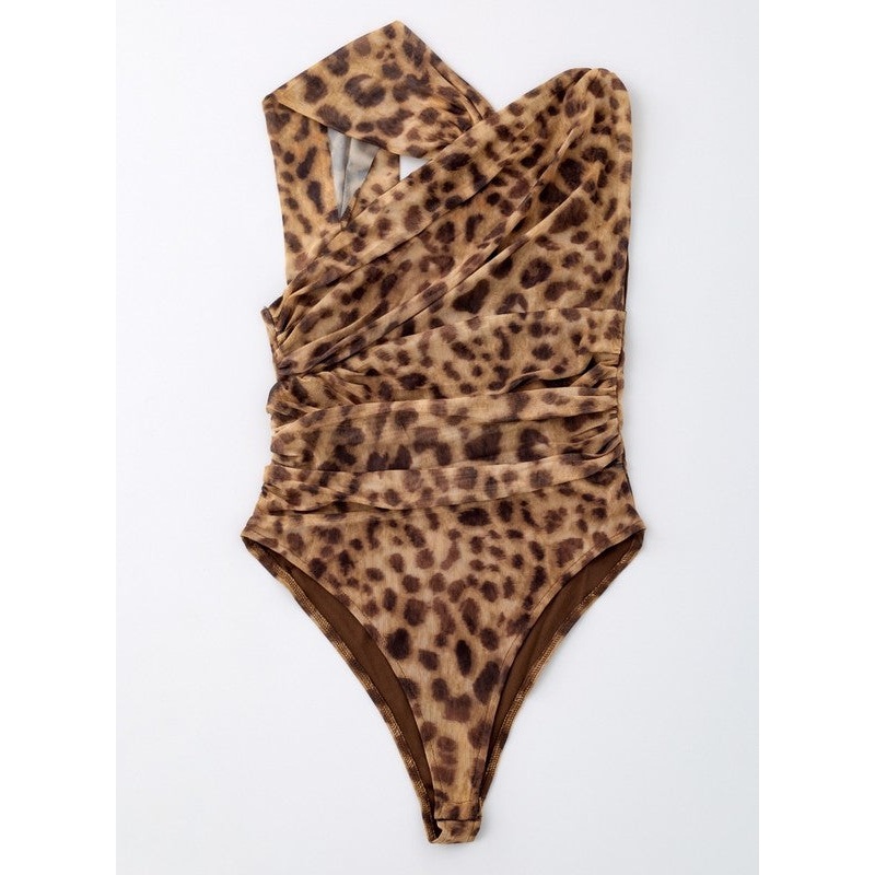 Leopard one piece swimsuit|Brown Multi|S|M|L|XL
