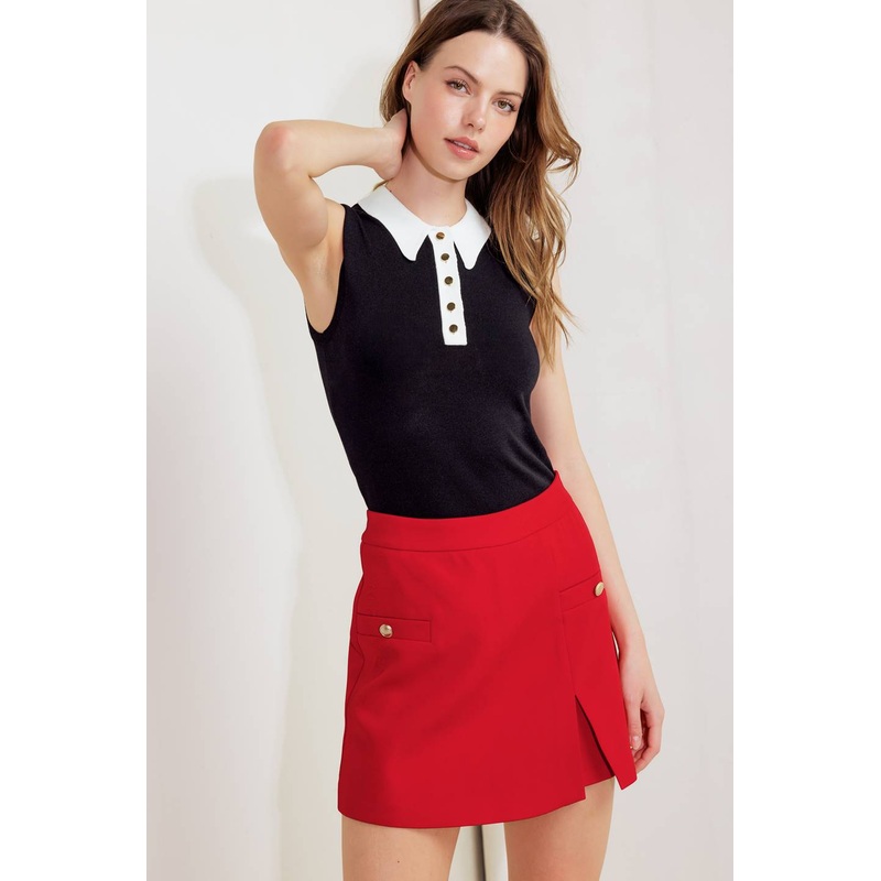 MY FAVORITE CREAMY KNIT TOP|BLACK/WHITE|S|M|L
