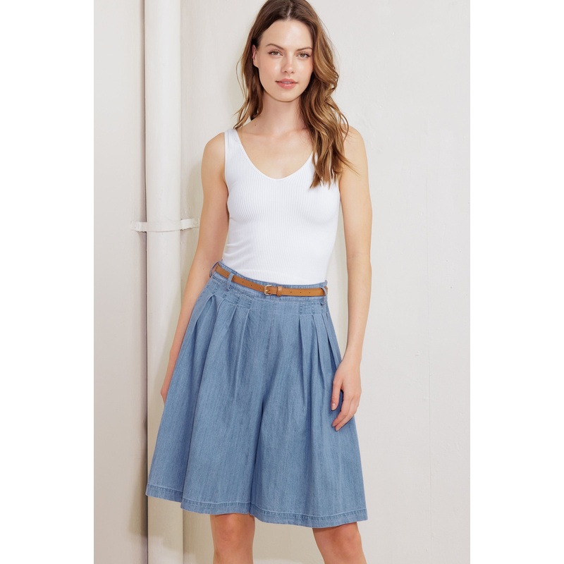SERENITY HILL CHAMBRAY SHORT|LIGHT BLUE DENIM|S|M|L