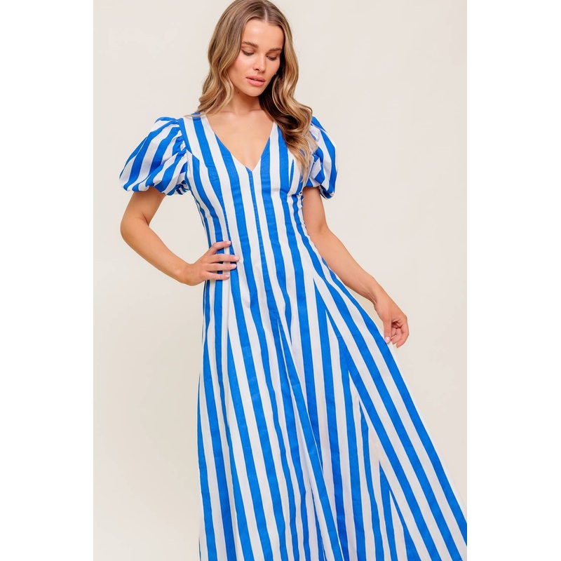 SERENITY TOUCH WOVEN MIDI DRESS