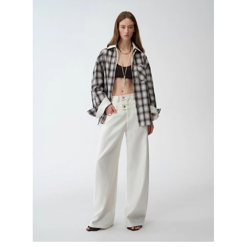 Weiss Love Letter Old Money Style Linen Cut Scimitar Pants