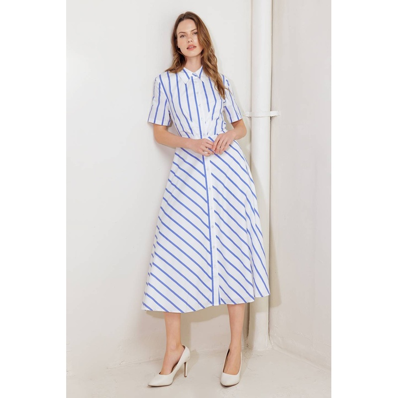 YOU HAD ME AT WOVEN MIDI DRESS