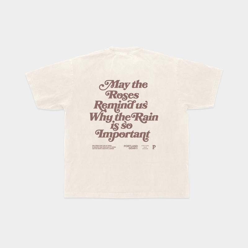 All-American Slogan Tee – Cream