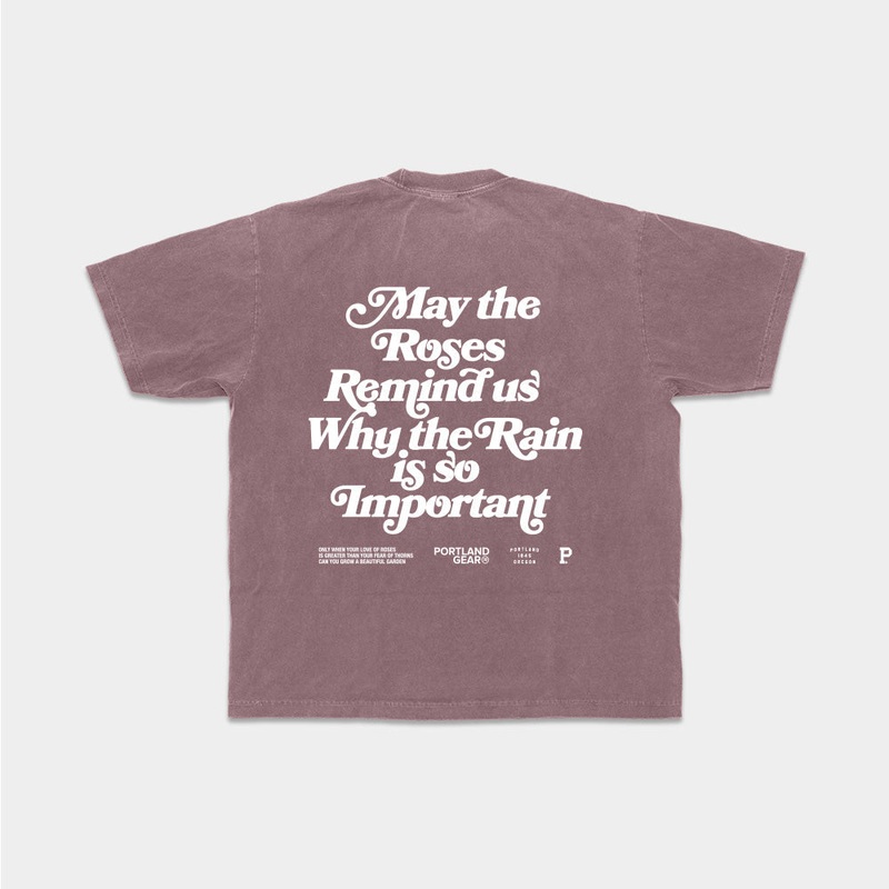 All-American Slogan Tee – Mauve