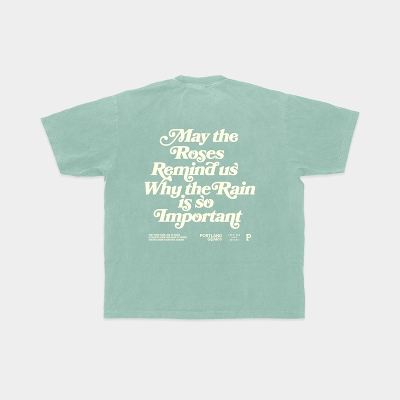 All-American Slogan Tee – Pacific Green