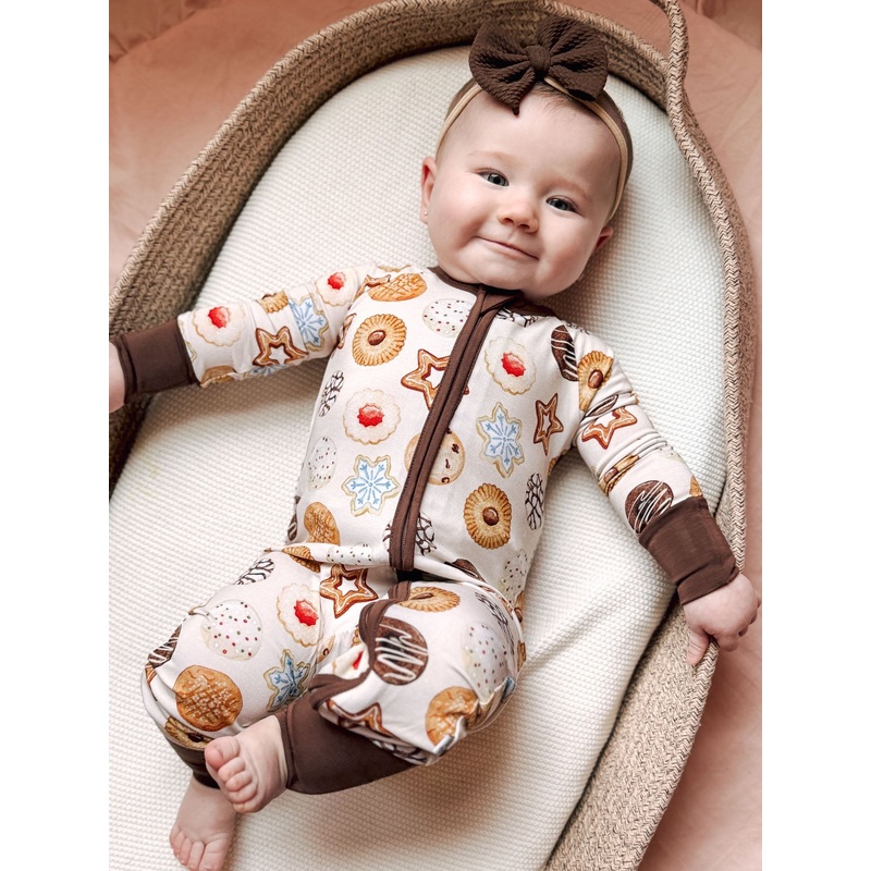 Cookie Swap | Convertible Bamboo Zipper Baby Pajamas