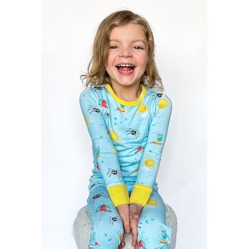 Spring Showers | Two-Piece Bamboo Long Sleeve Toddler & Kids Pajamas
