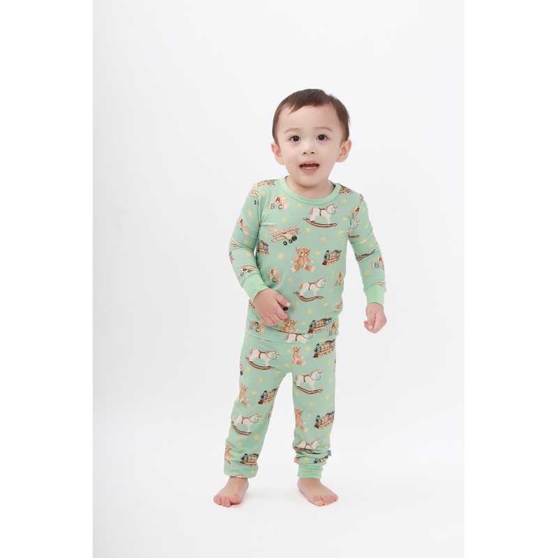 Vintage Toys | Two-Piece Bamboo Long Sleeve Toddler & Kids Pajamas