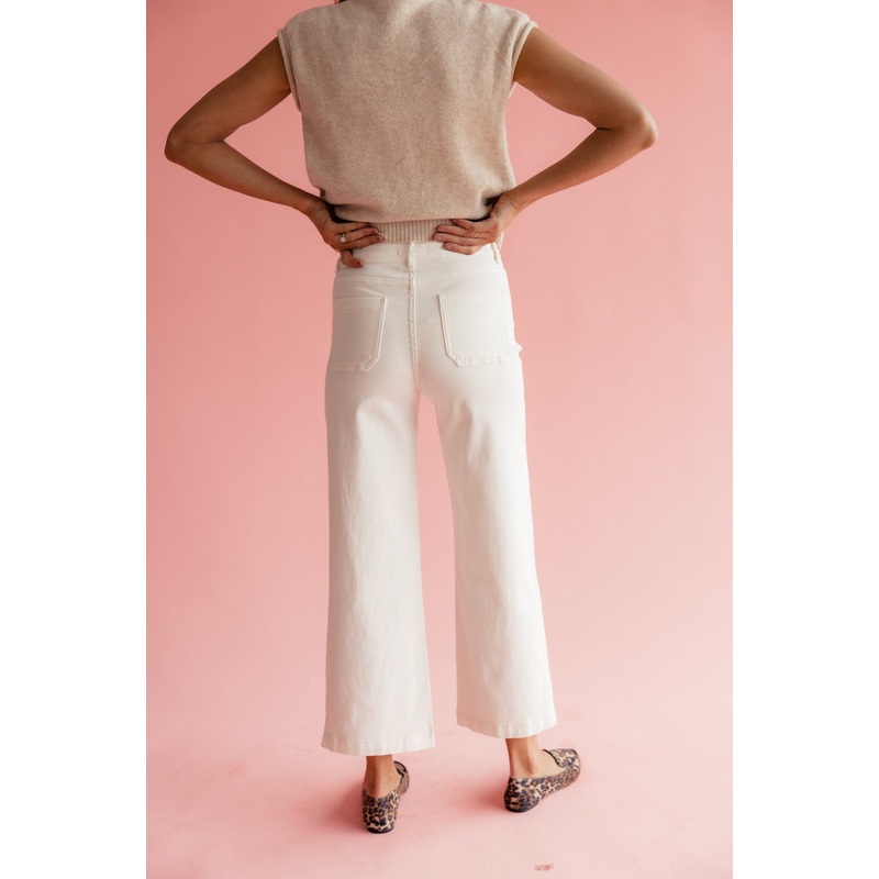 Callahan Wide Leg Pants|Ivory|S|M|L|XL