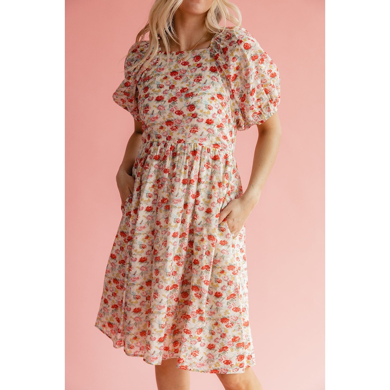 Clarissa Square Neck Midi|Ivory|S|M|L|XL