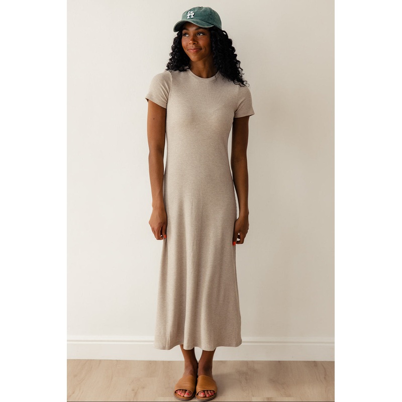 Glimpse of Us Ribbed Midi|Linen|S|M|L|XL