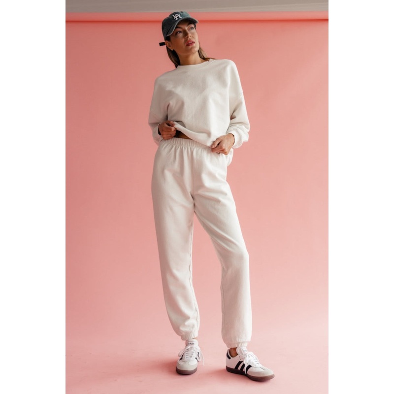 Luna Classic Sweatpants|WhiteSmoke|S|M|L